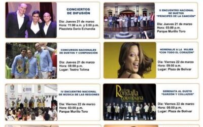 PROGRAMACIÓN XXXIII FESTIVAL DE MUSICA COLOMBIANA 2019