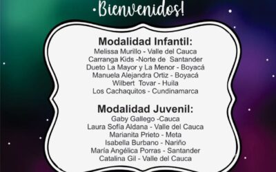 FESTIVAL COLOMBIA CANTA Y ENCANTA, ANUNCIA LOS SELECCIONADOS AL PREMIO TALENTO COLOMBIA