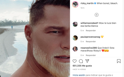Ricky Martin luce una barba distinta y cambia de look