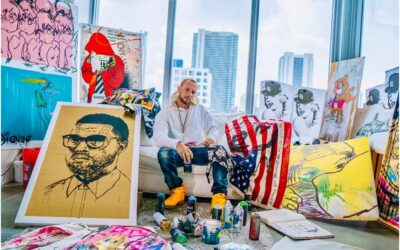 Juliana Plexxo la unica latina en el Miami Fashion Week invitada a pintar un mural