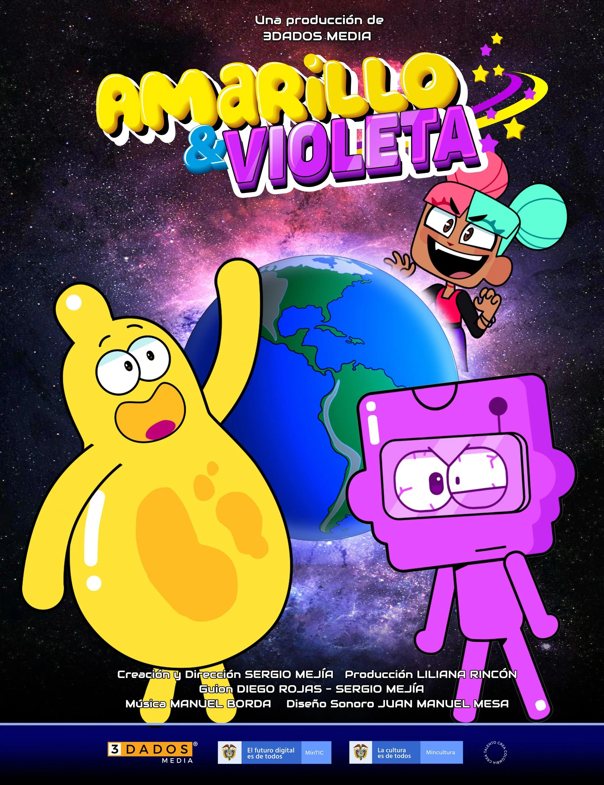 AMARILLO Y VIOELTA POSTER